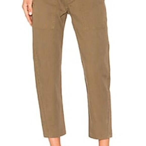 Revolve Vince Military Cotton Ankle Pants Olive Sz 2 30 W - Picture 7 of 9